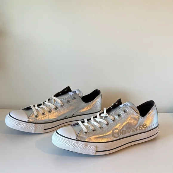 Converse Century Project Men's Metallic Silver Low Top Size 12 EUC - Picture 5 of 11